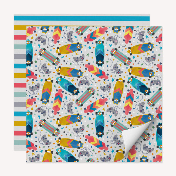 Wrapping Paper - WWP50 - Skate and Game Wrapping Paper - Skate and Game Wrapping Paper - Whistlefish