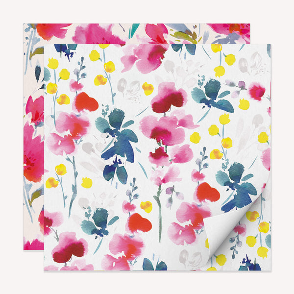 Wrapping Paper - WWP52 - Pink Mix Watercolour Floral Wrapping Paper - Pink Mix Watercolour Floral Wrapping Paper - Whistlefish
