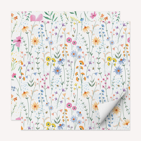 Wrapping Paper - WWP58 - Wildflower Meadow Wrapping Paper - Wildflower Meadow Wrapping Paper - Gift Wrap - Whistlefish