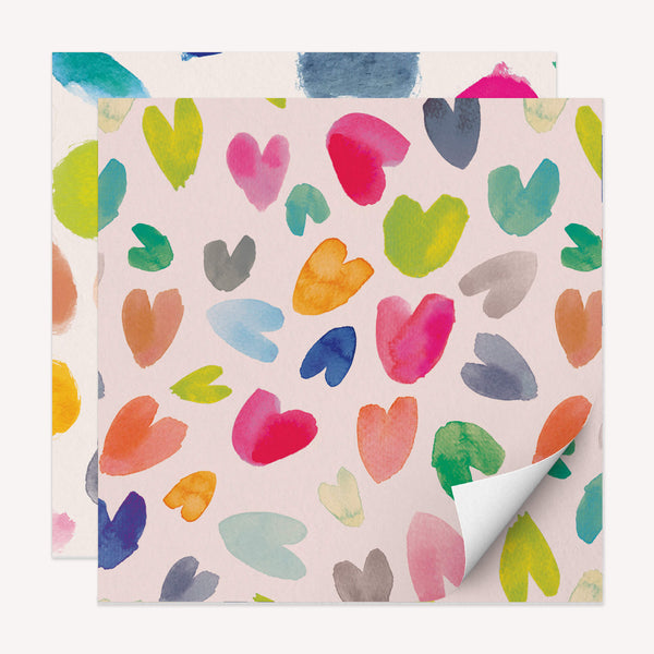 Wrapping Paper - WWP62 - Arty Hearts Wrapping Paper - Arty Hearts Wrapping Paper - Gift Wrap - Whistlefish
