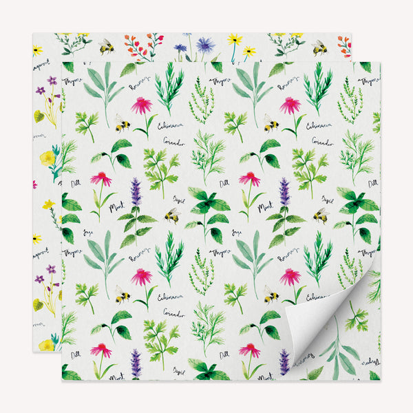 Wrapping Paper - WWP70 - Wildflower Herbs Wrapping Paper - Wildflower Herbs Wrapping Paper - Whistlefish