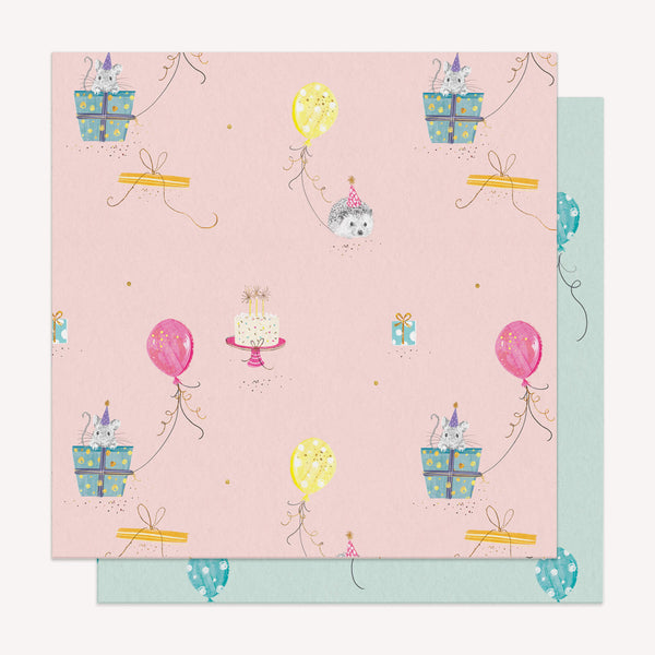 Wrapping Paper - WWP87 - Balloons & Hedgehogs Wrapping Paper - 
