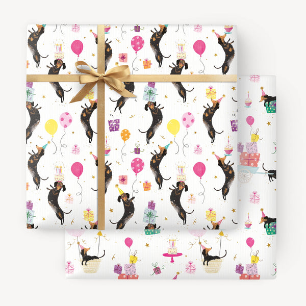 Wrapping Paper - WWP94 - Sausage Dog Party Wrapping Paper - 