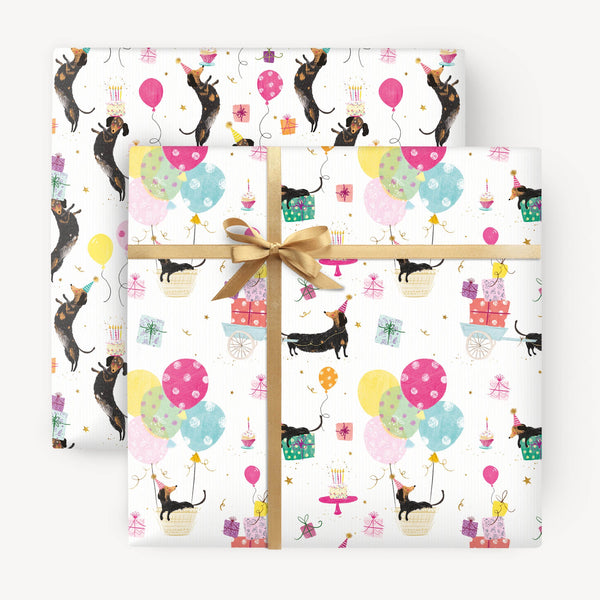 Wrapping Paper - WWP94 - Sausage Dog Party Wrapping Paper - 