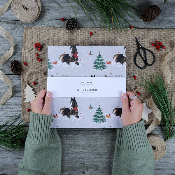 Wrapping Paper - WWX309 - Clydesdales and Chickens Wrapping Paper - Clydesdales and Chickens Wrapping Paper - Whistlefish