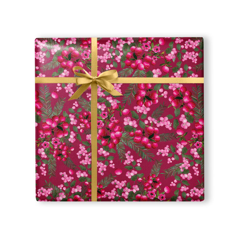 Wrapping Paper - WWX317 - Dark Berry Pink Wrapping Paper - 