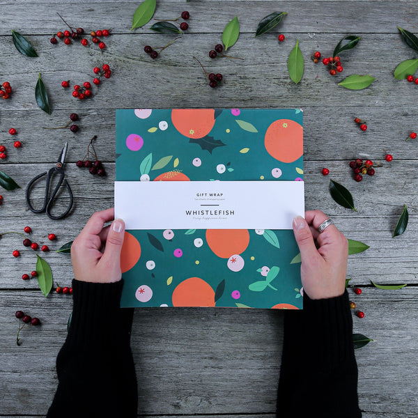 Wrapping Paper - WWX336 - Fruits Orange Wrapping Paper - Fruits Orange Wrapping Paper - Whistlefish