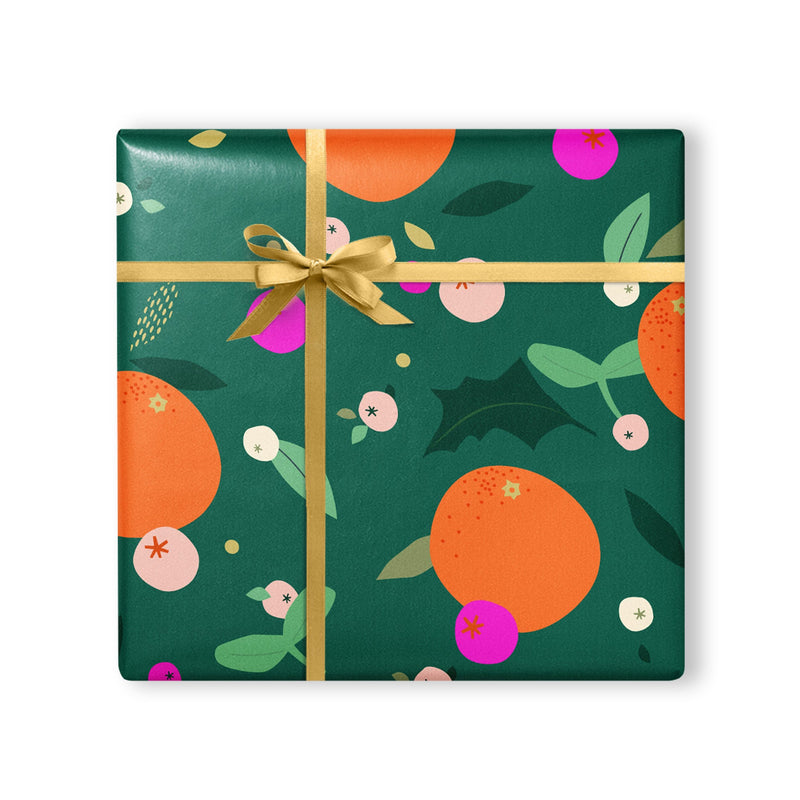 Wrapping Paper - WWX336 - Fruits Orange Wrapping Paper - 