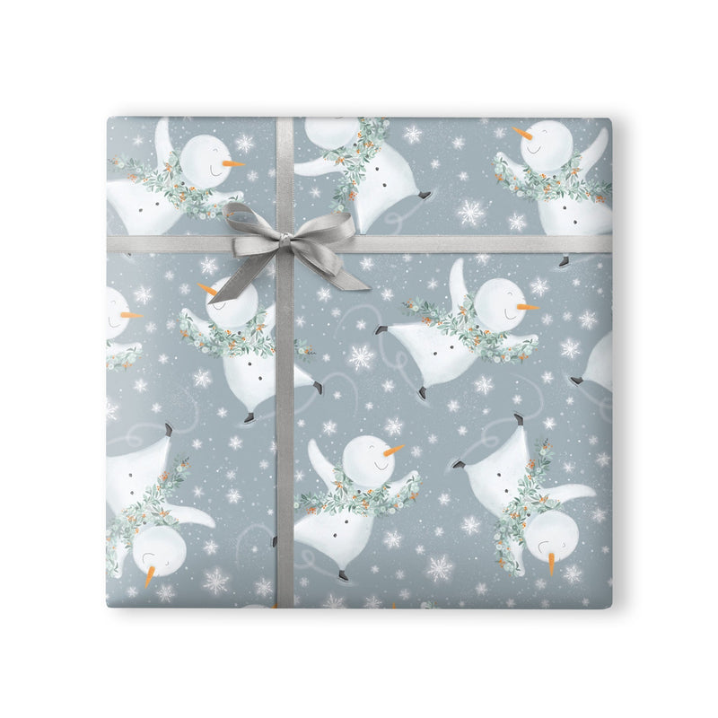Wrapping Paper - WWX344 - Snowman Skating Wrapping Paper - 