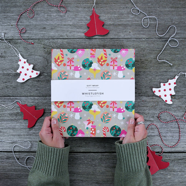 Wrapping Paper - WWX346 - Colourful Christmas Wrapping Paper - Colourful Christmas Wrapping Paper - Whistlefish