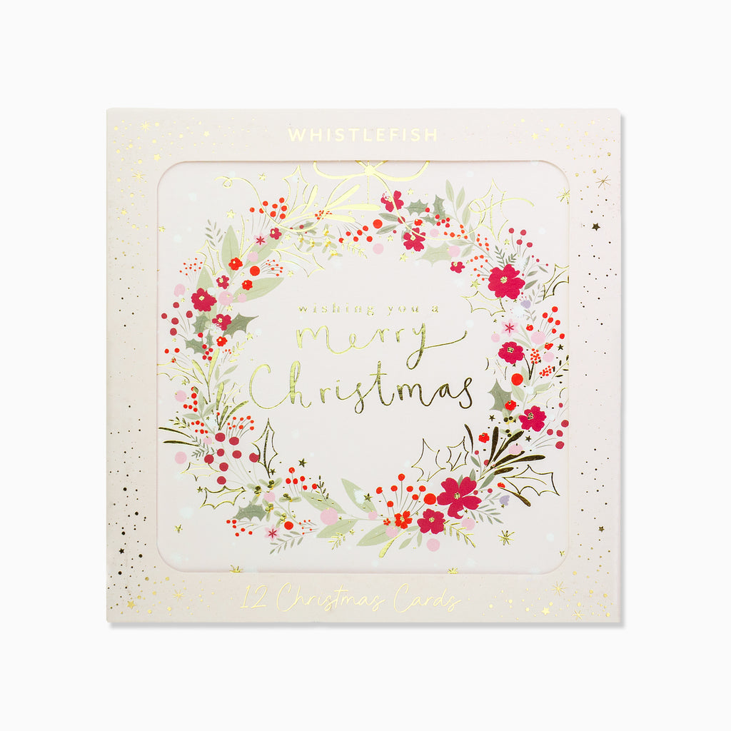 Blush Floral Christmas Card Pack - Whistlefish