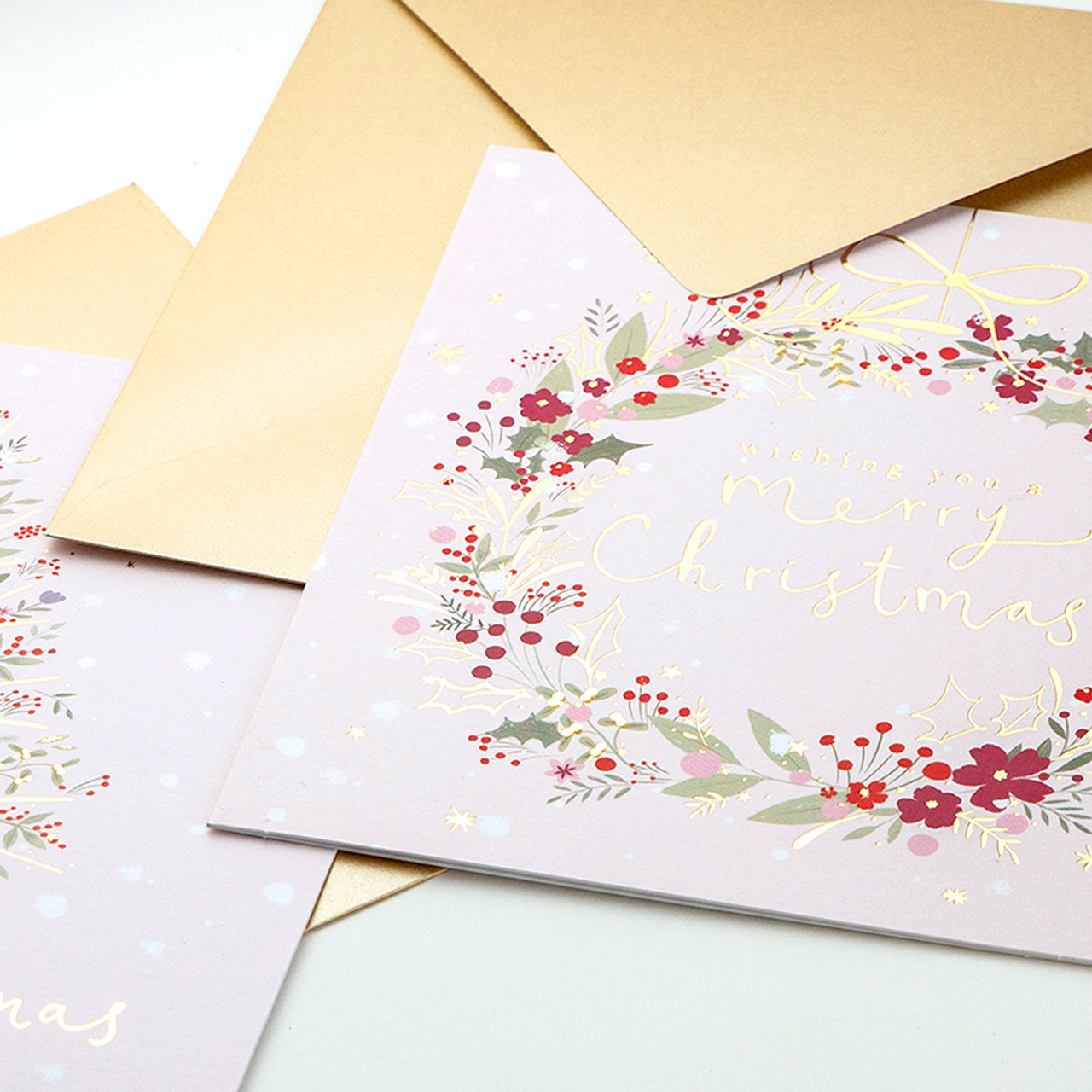 Christmas Card Pack-XPK26-001 - Blush Floral Christmas Card Pack-Whistlefish