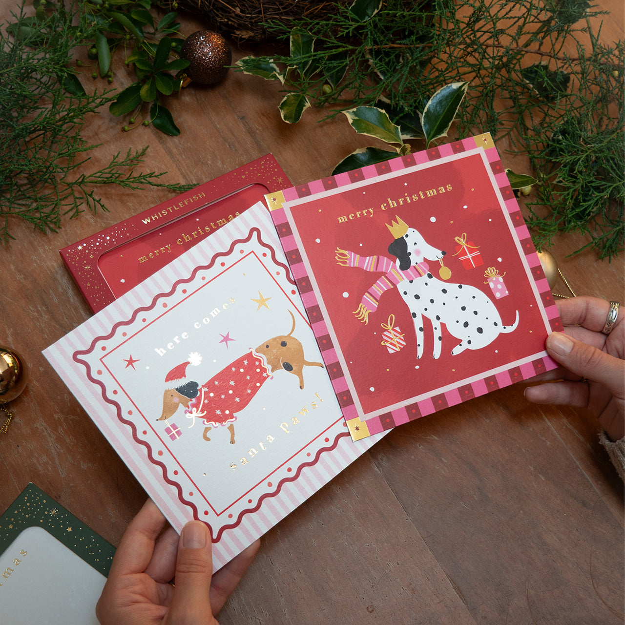 Christmas Card Pack-XPK26-005 - Santa Paws Party Christmas Card Pack-Whistlefish