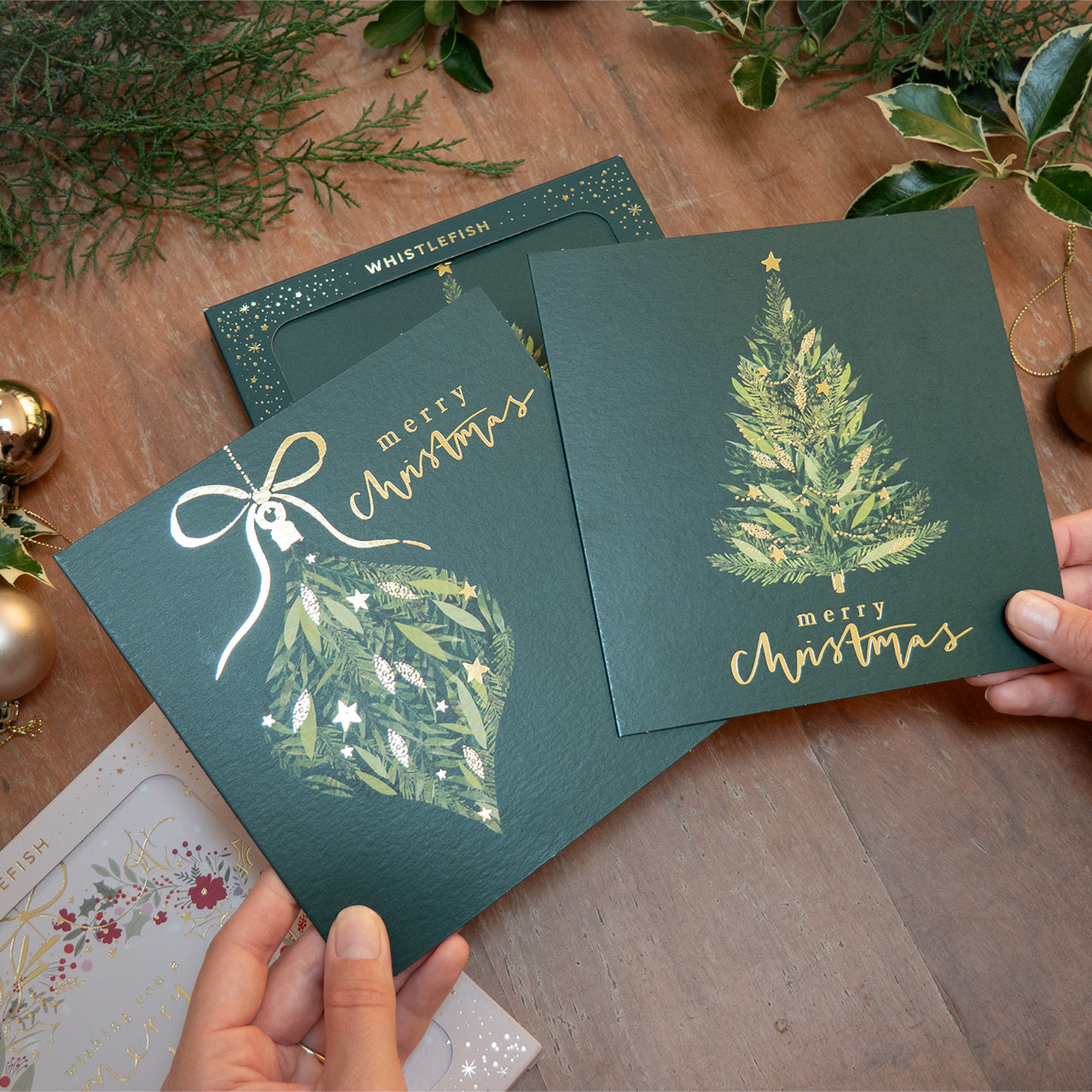 Christmas Card Pack-XPK26-006 - Evergreen Christmas Card Pack-Whistlefish