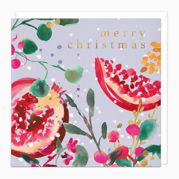 ZA011 - Pomegranate Winter Blooms Christmas Card