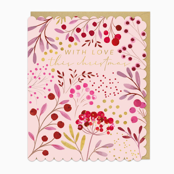 ZA022 - Bursting Berry Garland Christmas Card