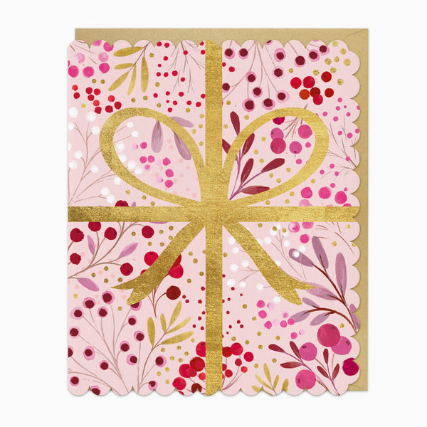 ZA024 - Bursting Berry Ribbon Christmas Card
