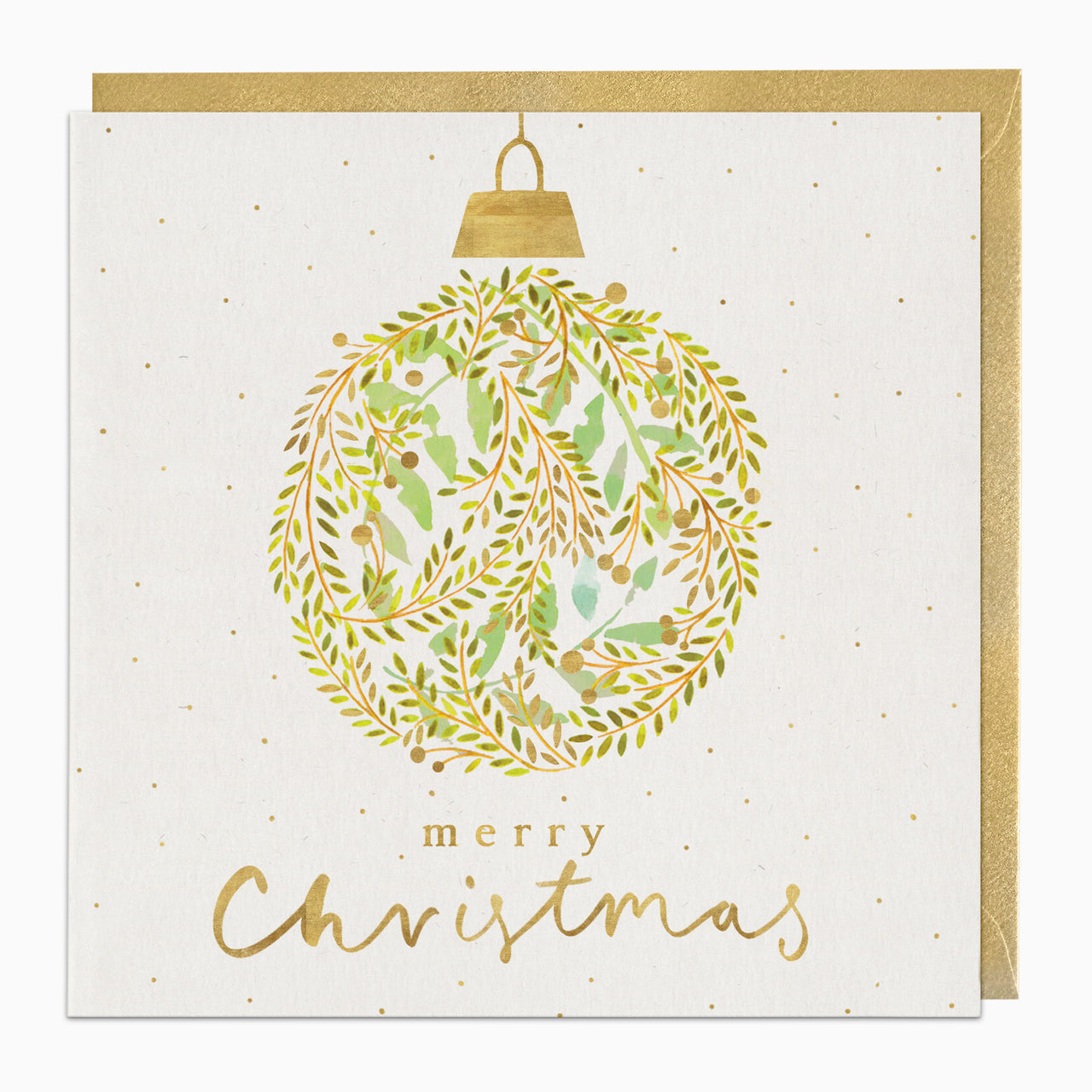 ZA027 - Golden Bauble Christmas Card