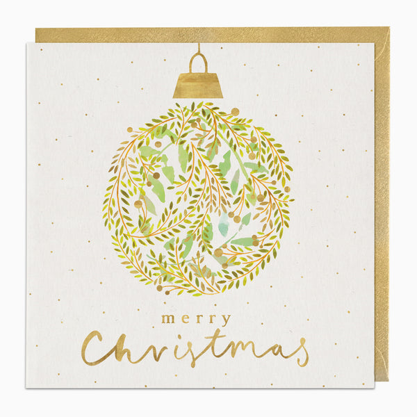 ZA027 - Golden Bauble Christmas Card