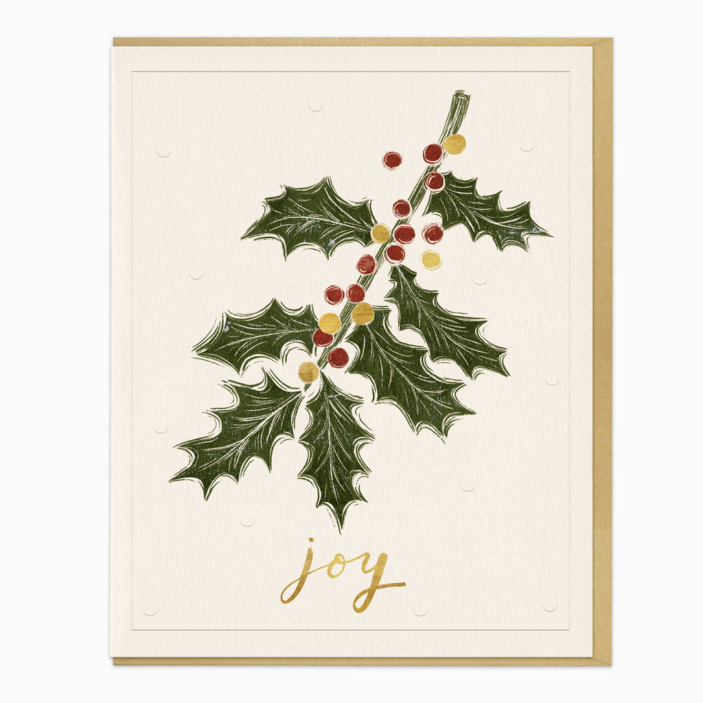 ZA033 - Holly and Winter Berries Christmas Card