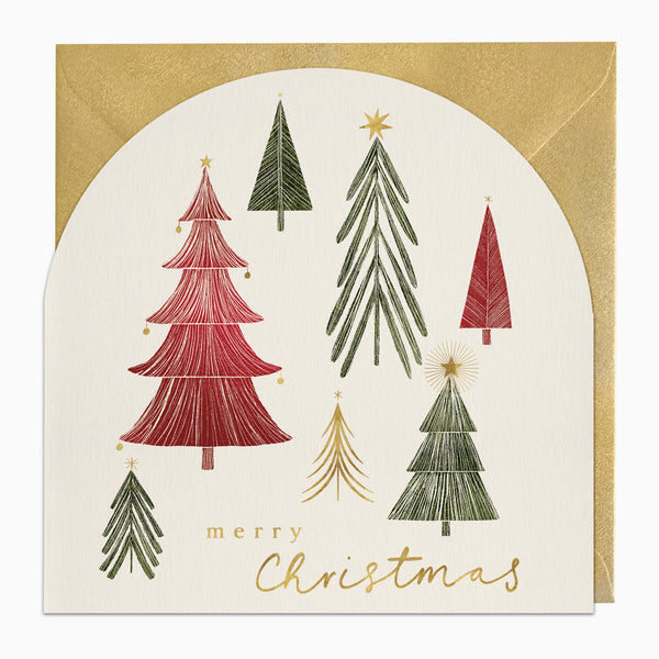 ZA035 - Lino Forest Christmas Card