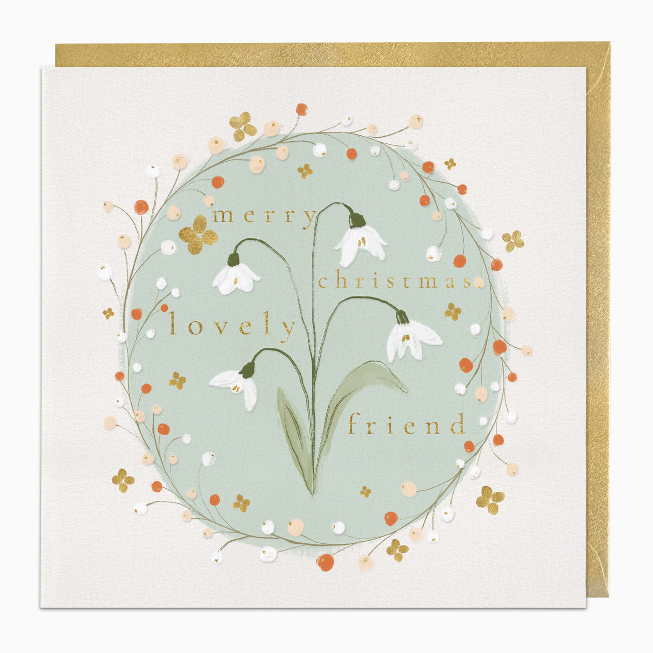 ZA040 - Snowdrops Lovely Friend Christmas Card