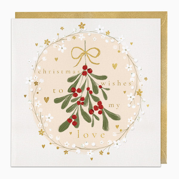 ZA041 - Mistletoe With Love Christmas Card
