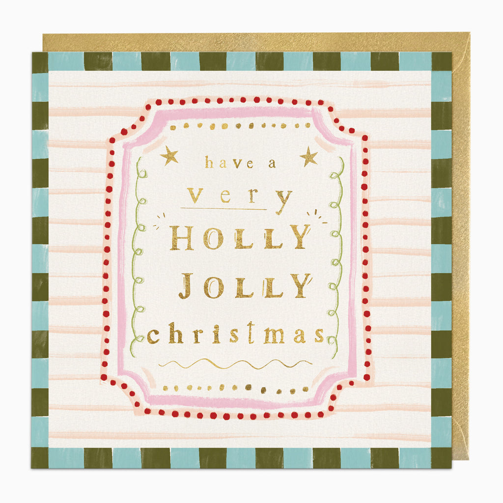 ZA047 - Holly Jolly Christmas Card