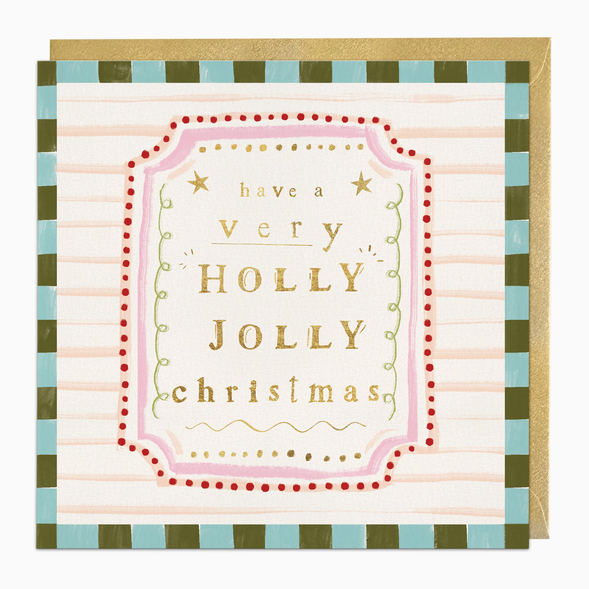 ZA047 - Holly Jolly Christmas Card