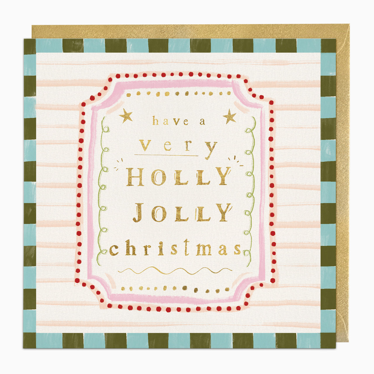 ZA047 - Holly Jolly Christmas Card