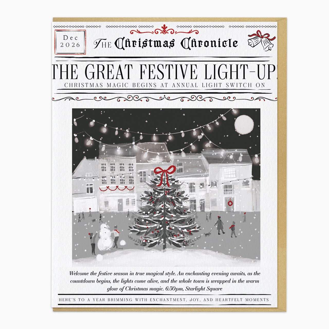 Chronicles Light Up Christmas Card - Whistlefish