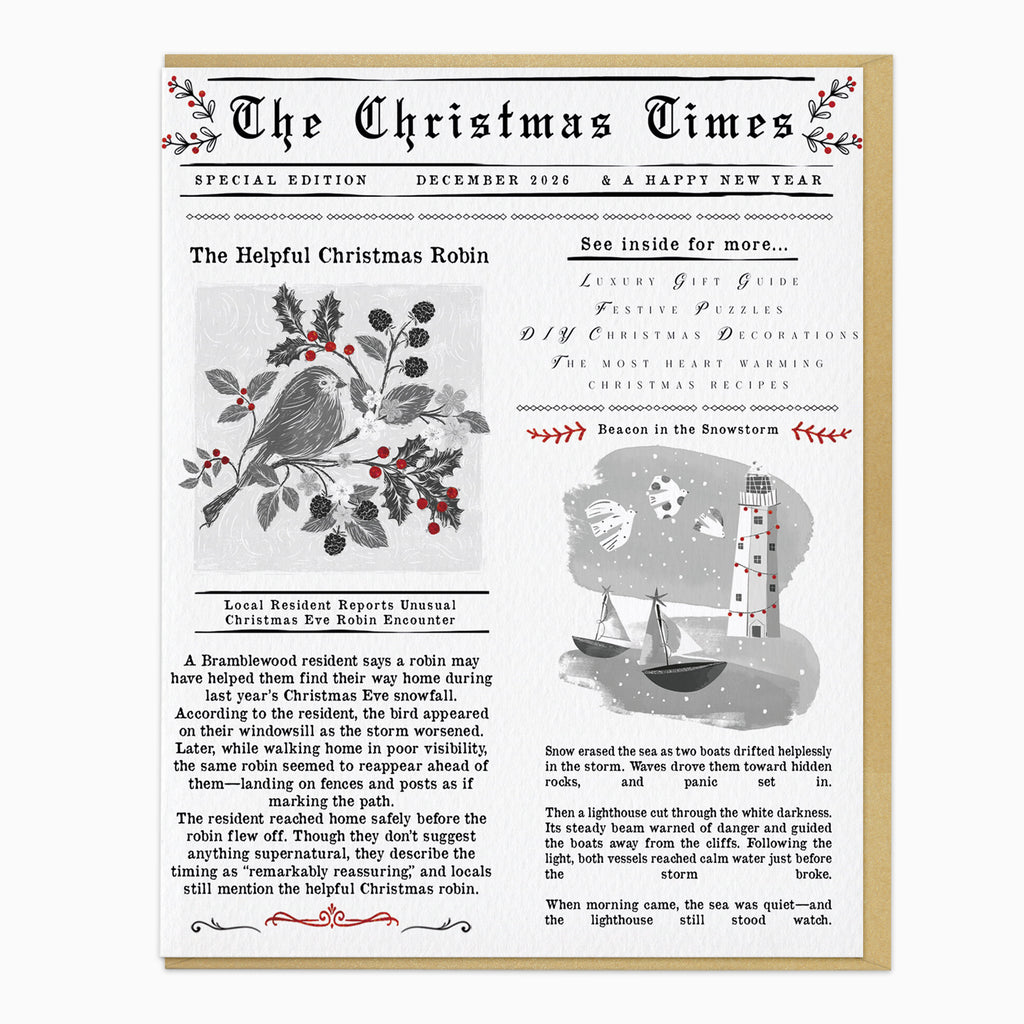 ZA051 - Christmas Chronicles Robin Christmas Card