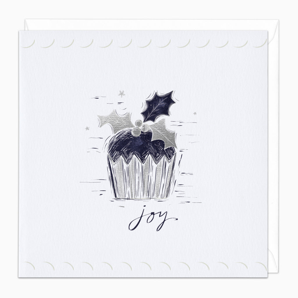 Silver Highlights Mince Pie Christmas Card - Whistlefish