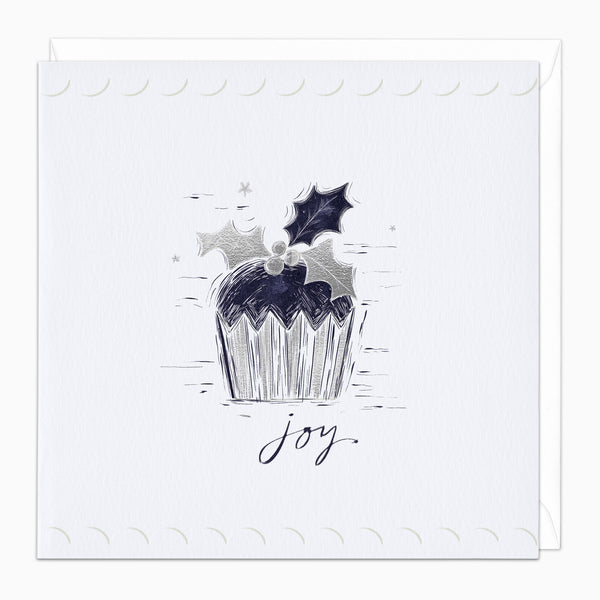 ZA055 - Silver Highlights Mince Pie Christmas Card