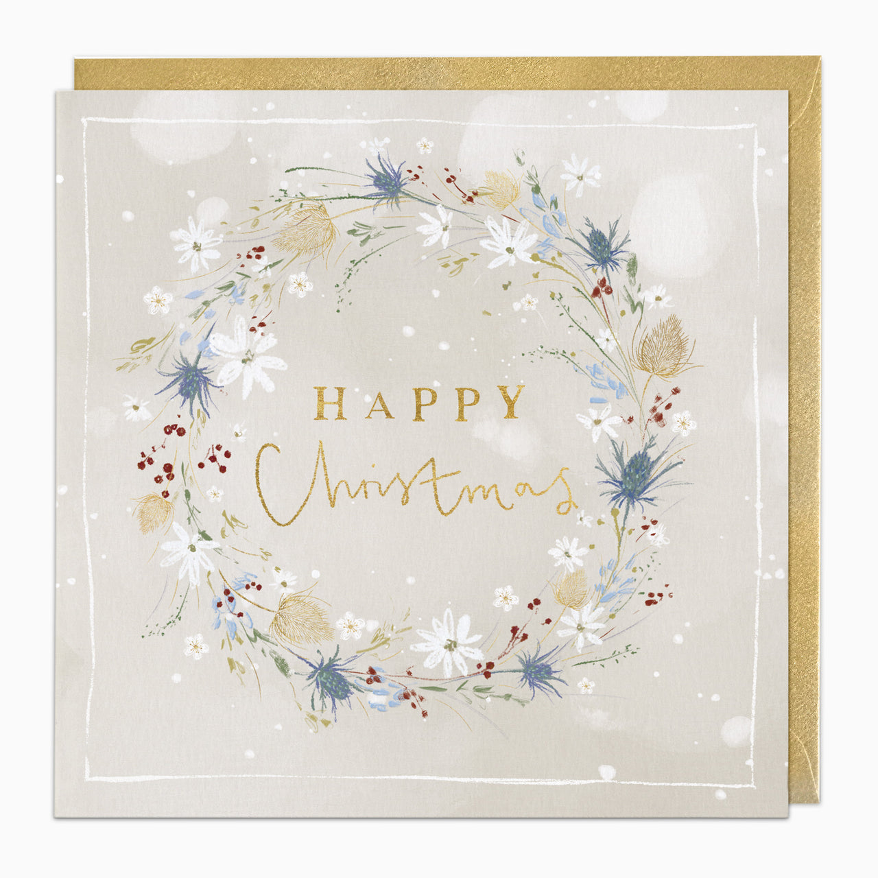 ZA072 - Thistle Wreath Christmas Card