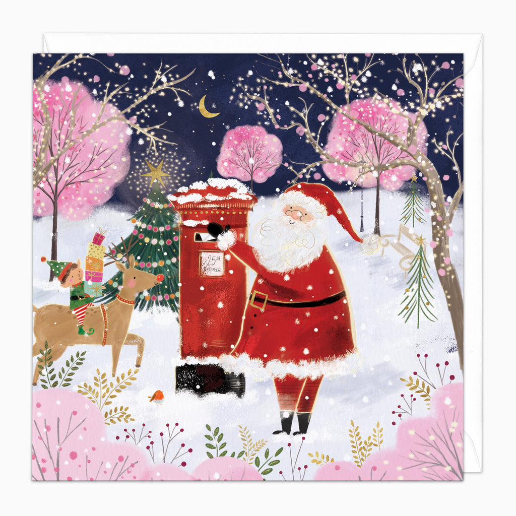 Sugar Plum Santa Christmas Card - Whistlefish
