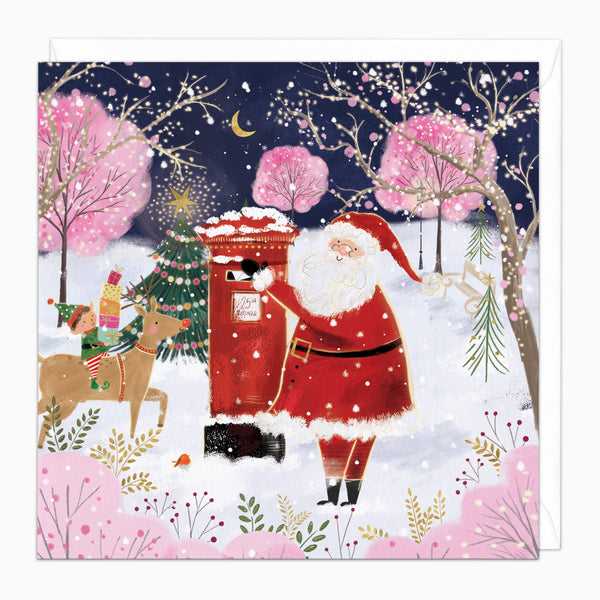 ZA078 - Sugar Plum Santa Christmas Card
