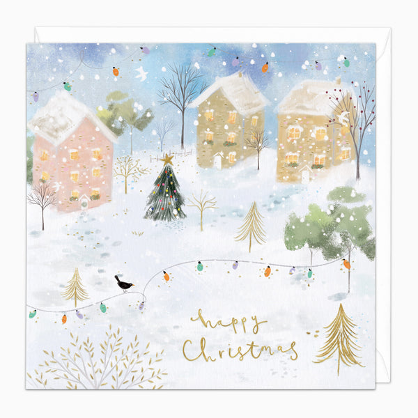 ZA080 - Snowy Town Christmas Card