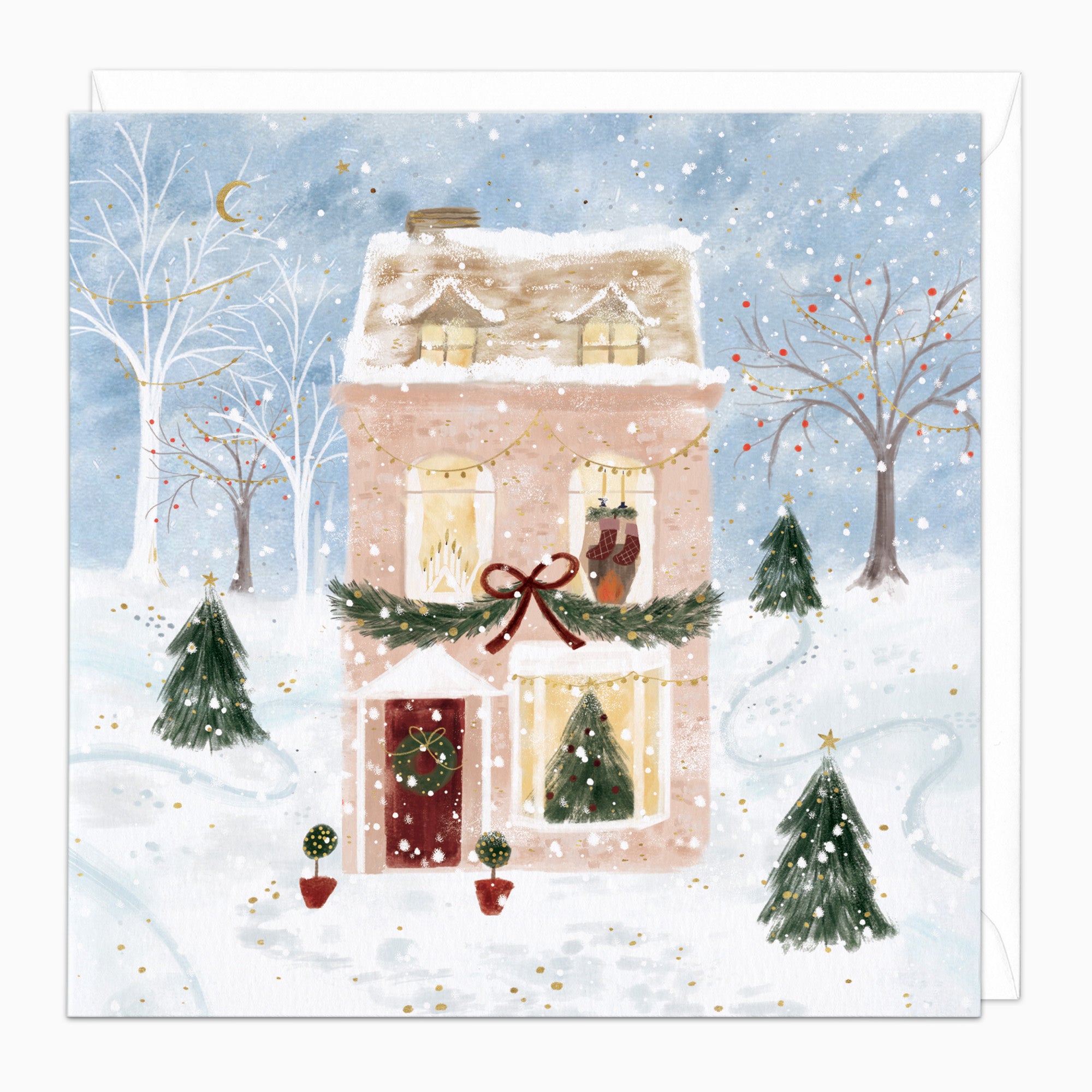 ZA083 - Snowy House Christmas Card