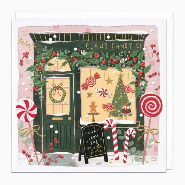 ZA086 - Festive Candy Shop Christmas Card