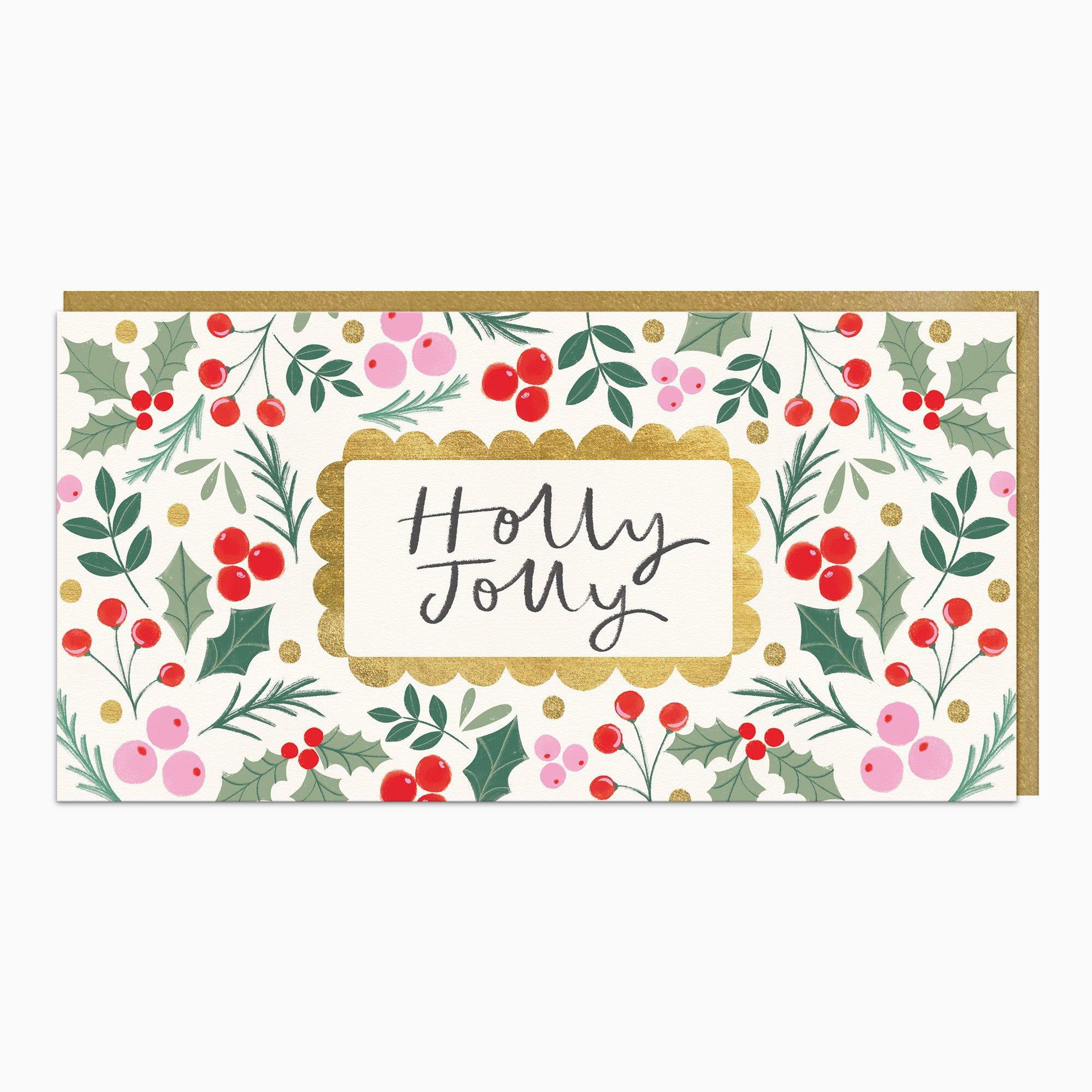 ZA089 - Holly Jolly Christmas Card