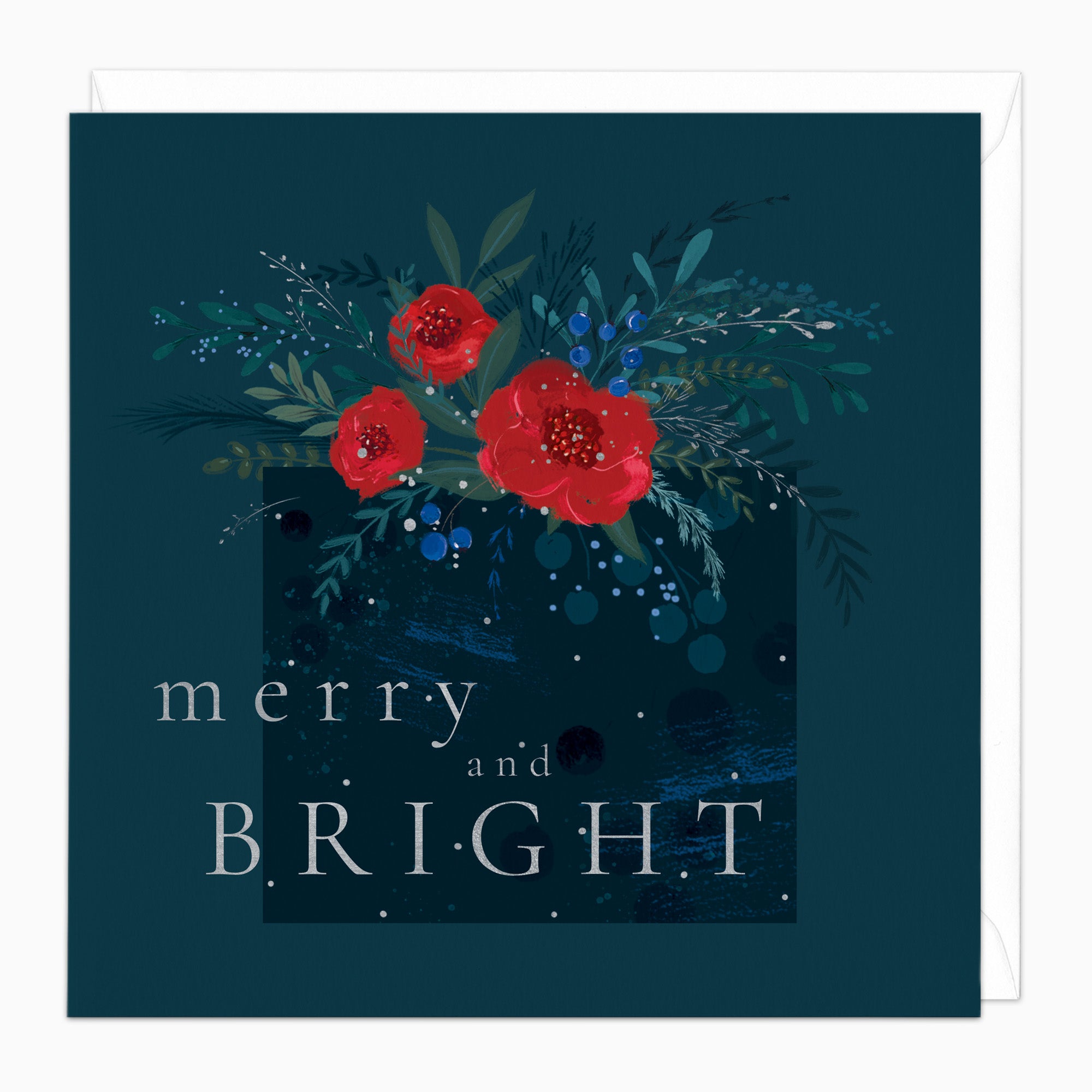 ZA096 - Merry and Bright Bouquet Christmas Card
