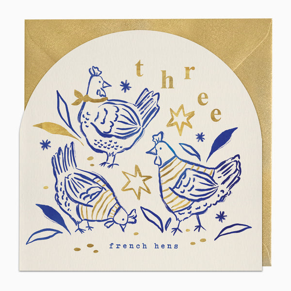 ZA108 - French Hens Christmas Card