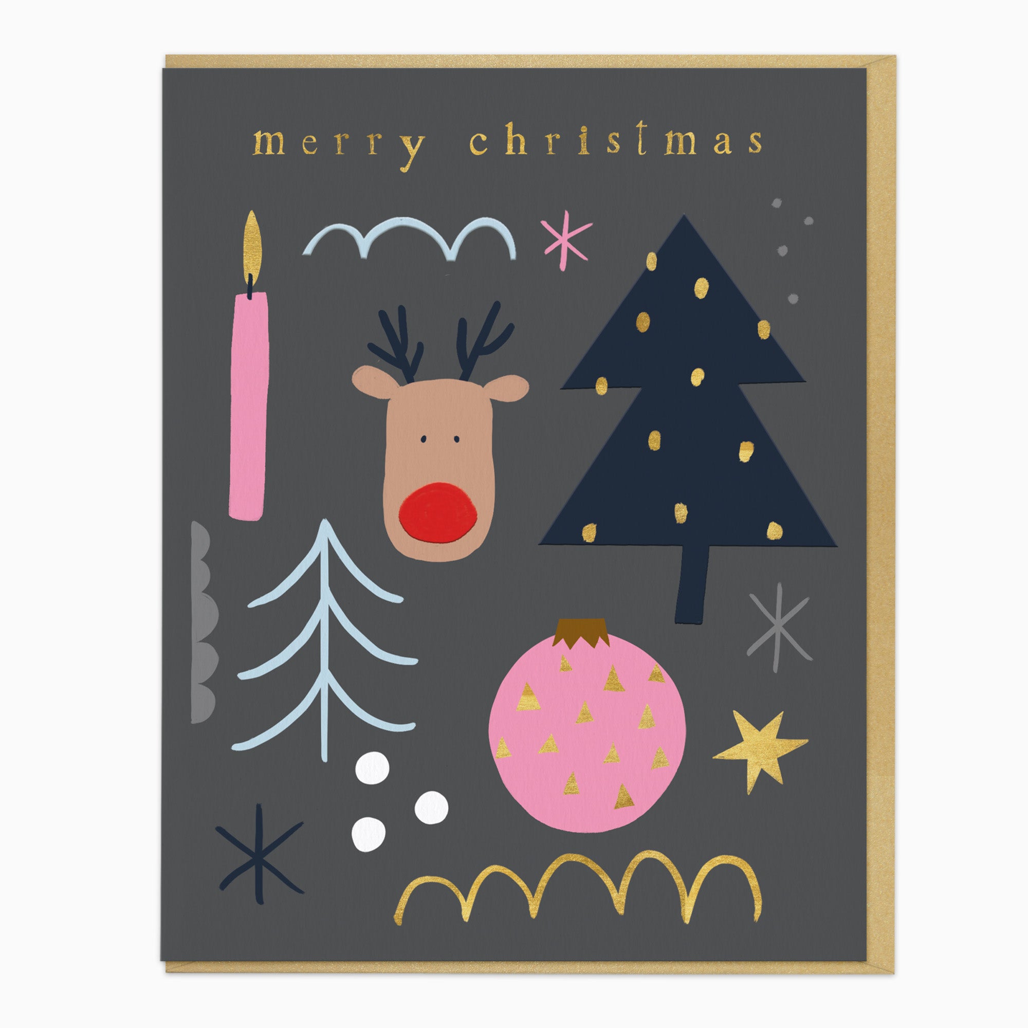 ZA126 - Reindeer Icons Christmas Card