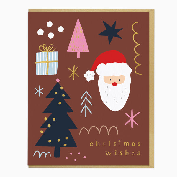 ZA128 - Santa Icons Christmas Card