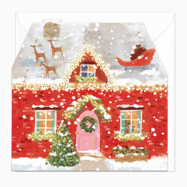 ZA144 - Cut Out Santa's Coming Christmas Card