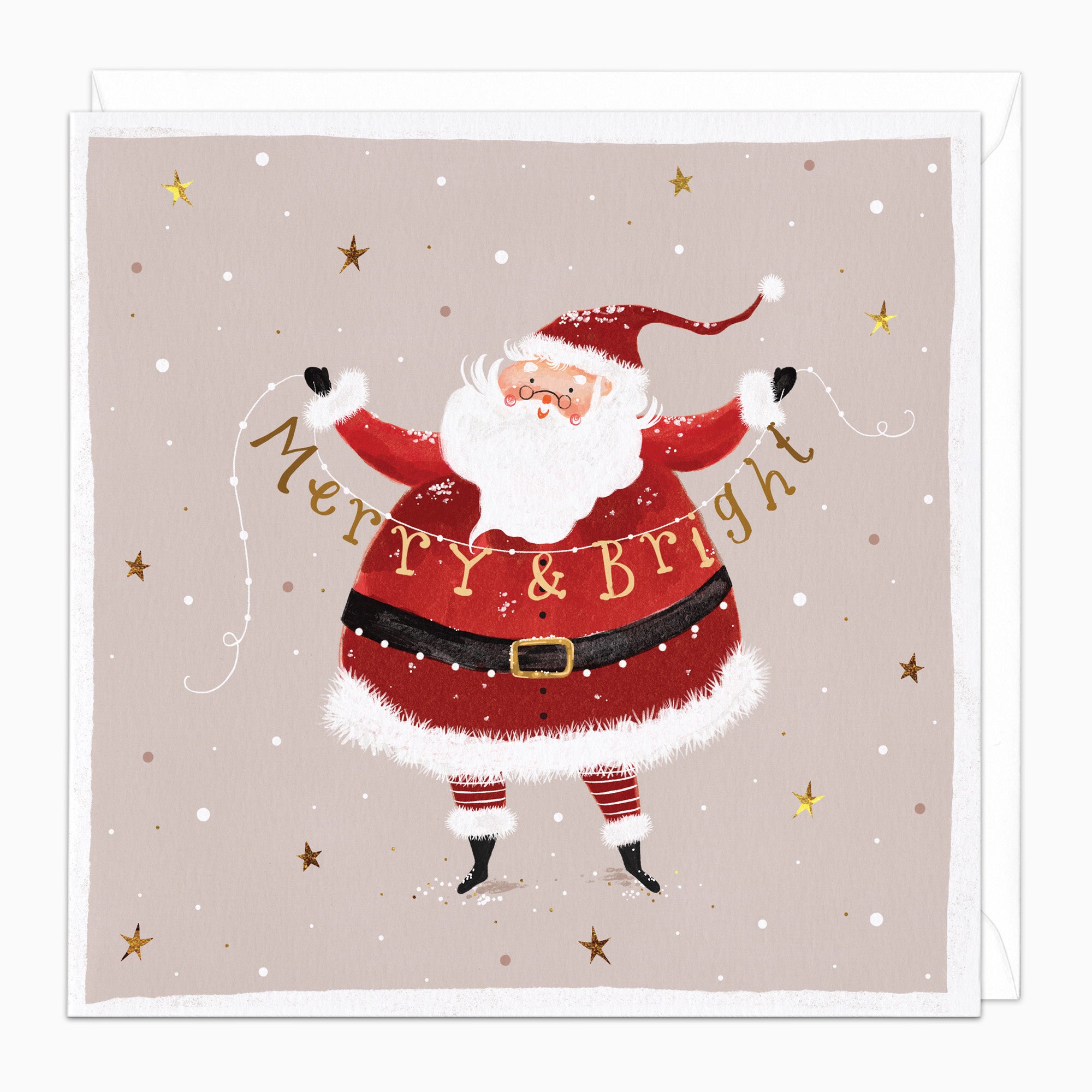ZA148 - Santa Garland Christmas Card