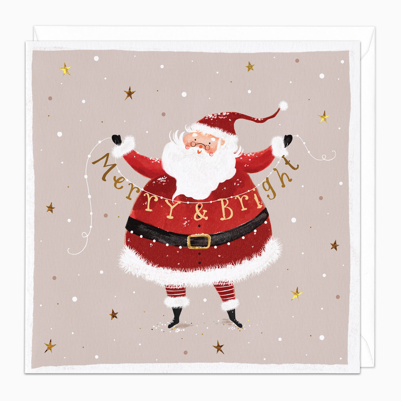 ZA148 - Santa Garland Christmas Card
