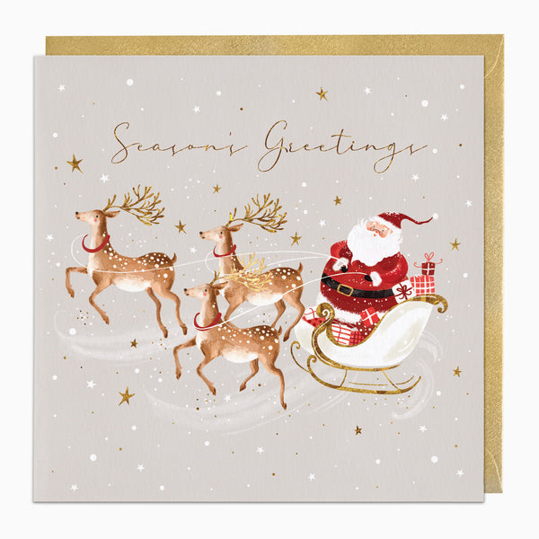 ZA150 - Santa In His Sleigh Christmas Card