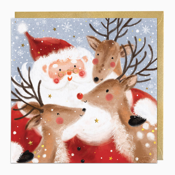 ZA154 - Santa Cuddles Christmas Card